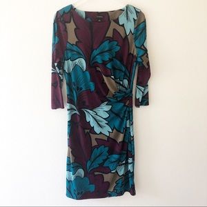 Talbots floral faux wrap dress